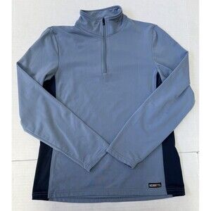 Kerrits Women's Long Sleeve 1/4 Zip Top Size XL Equestrian Horse Riding Blue